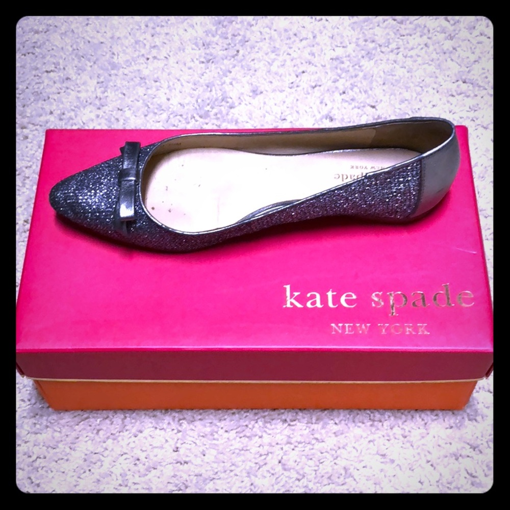 Silver Glitter Kate Spade Flats